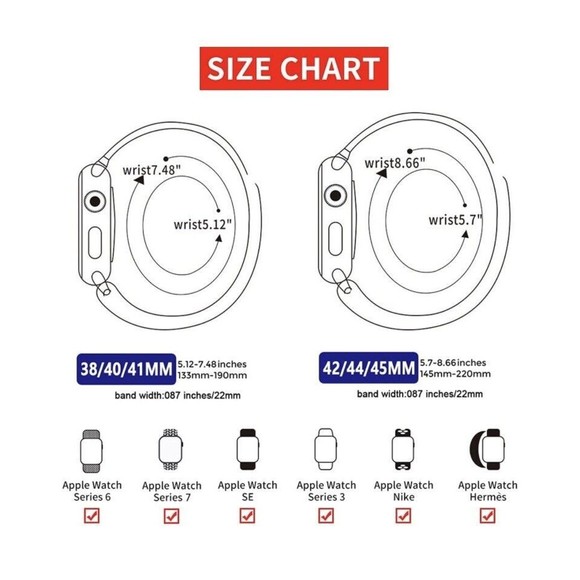 For Apple iWatch Series-Metal Stainless Steel Bands Rainbow & Pink (1) Set of 2 - Picture 9 of 10